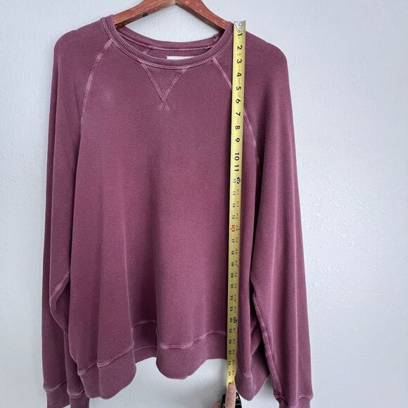 The Great  The Slouch  Sweatshirt Size 1 Small Burgundy - Picture 5 of 6